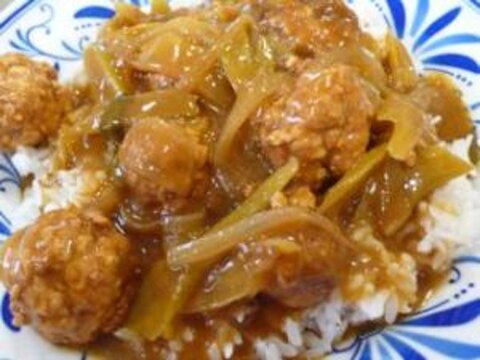 豆腐入り肉団子カレーライス